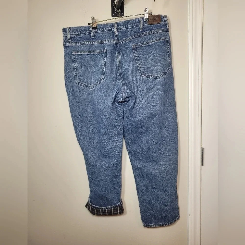 Vintage Men’s L.L. Bean Relaxed Fit Flannel Lined Jeans sz 38 x 29 style 0JW80